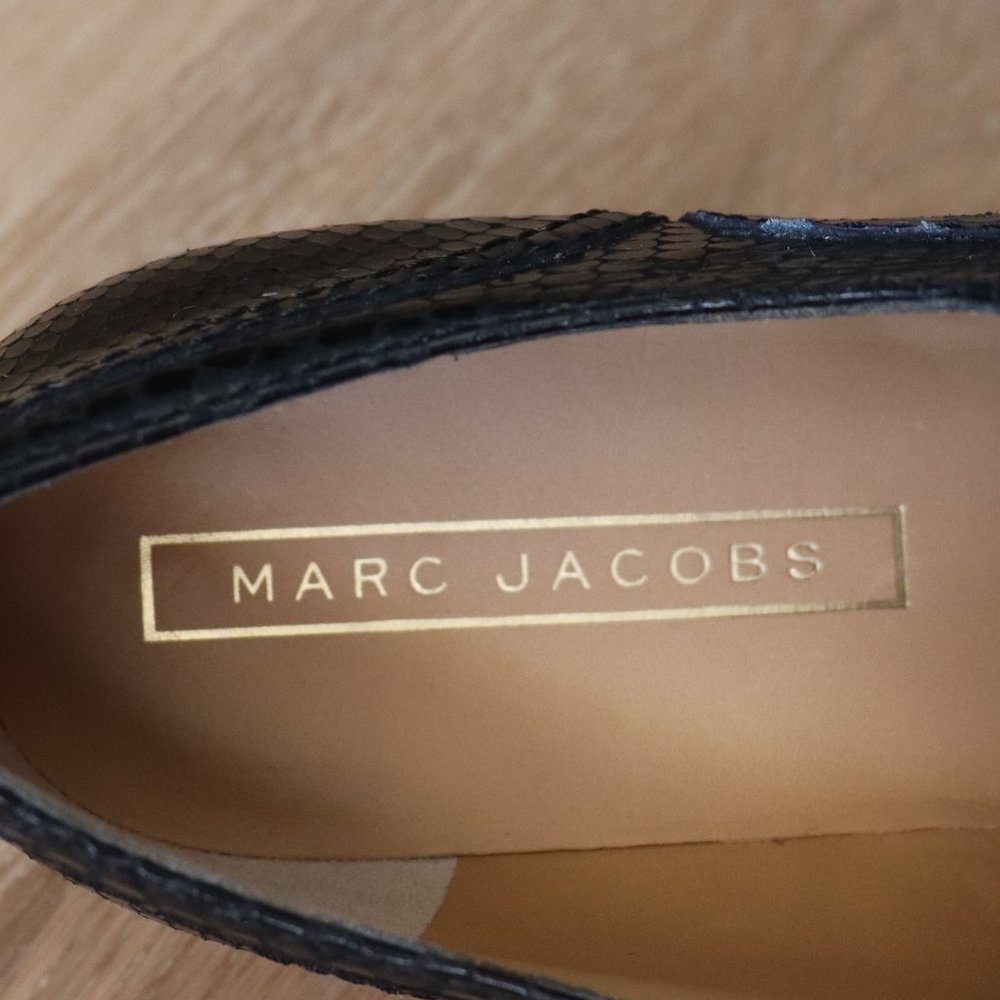 Marc Jacobs "Clinton" Python Embossed Oxfords Sz … - image 3